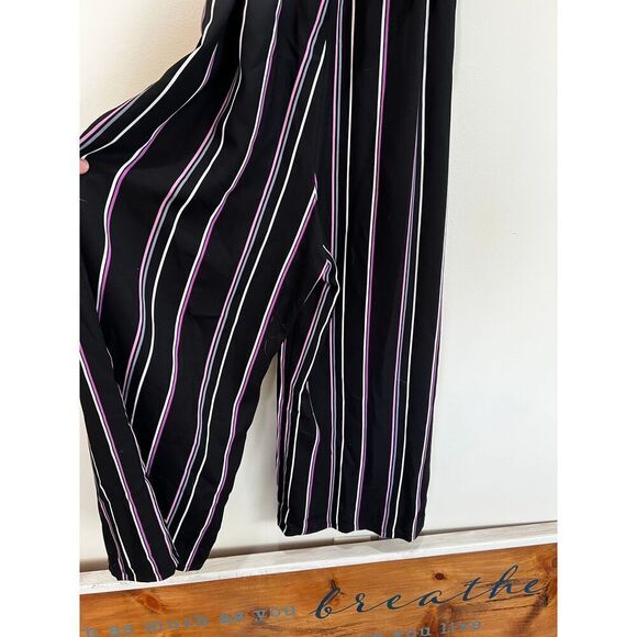 Wide Crop Leg Pantsuit, Romper, Striped Worthington 12 - Picture 7 of 7